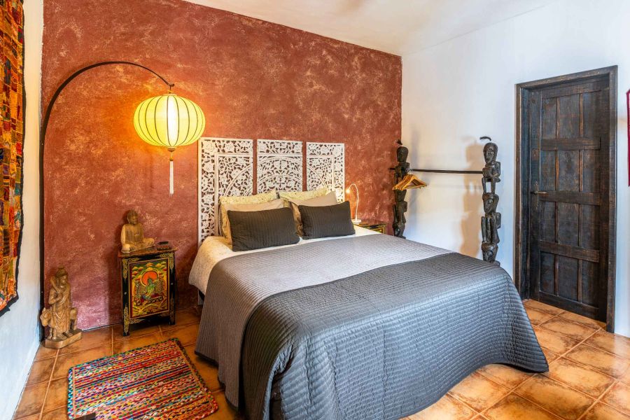 gezellig en comfortabel slapen in Indische kamer van Casa Valle de Oro
