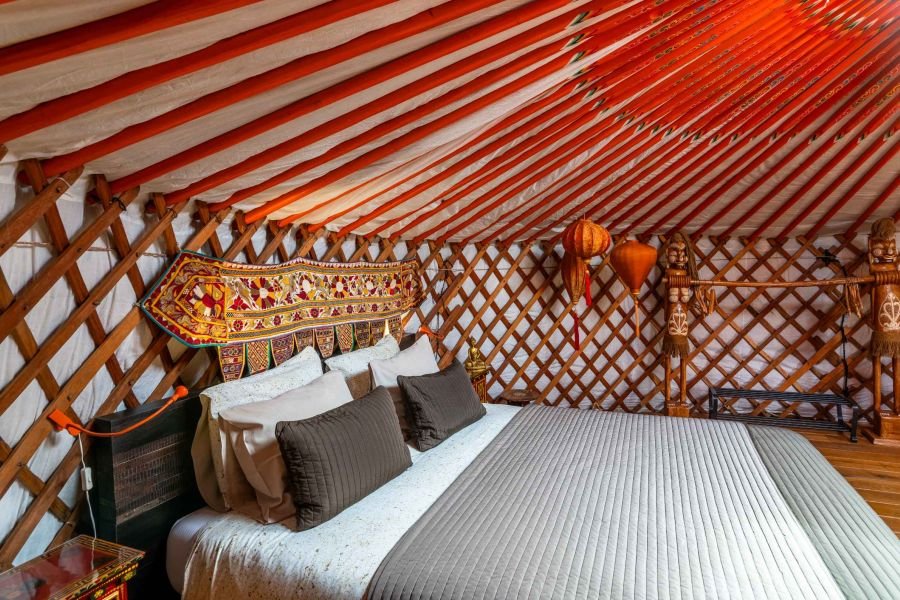 slapen in een yurt in spanje