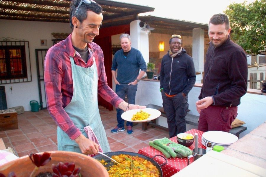 Paëlla for dinner in our b&b