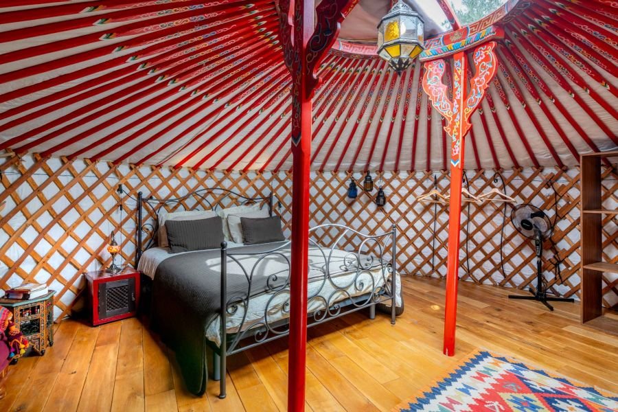 slapen in een yurt