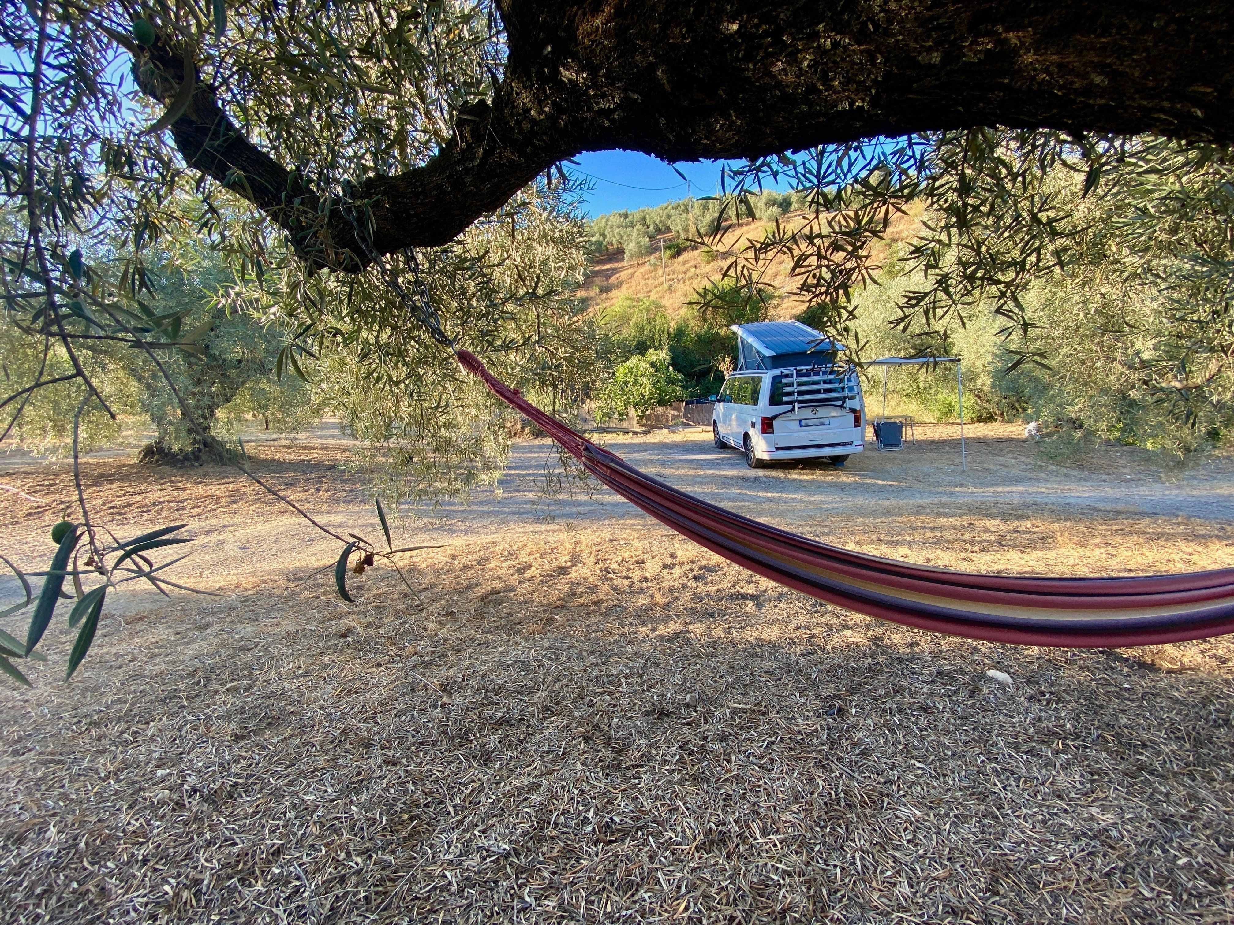 overnachten in een camper in Andalusië